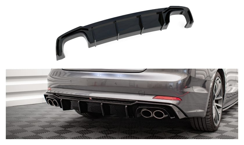 Dokładka Tylna Audi S5 F5 Coupe / Sportback - Gloss Black