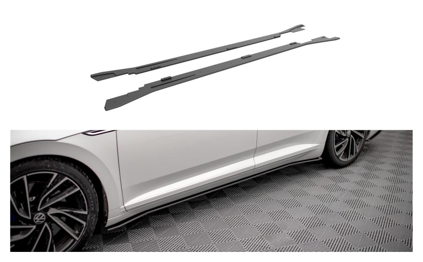 Dokładka Volkswagen Arteon Facelift R R-Line Progi Street Pro v.2 Black-Red