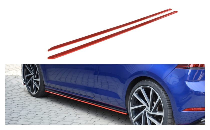 Dokładka Volkswagen Golf 7 Facelift R Progi v.2 Gloss Black