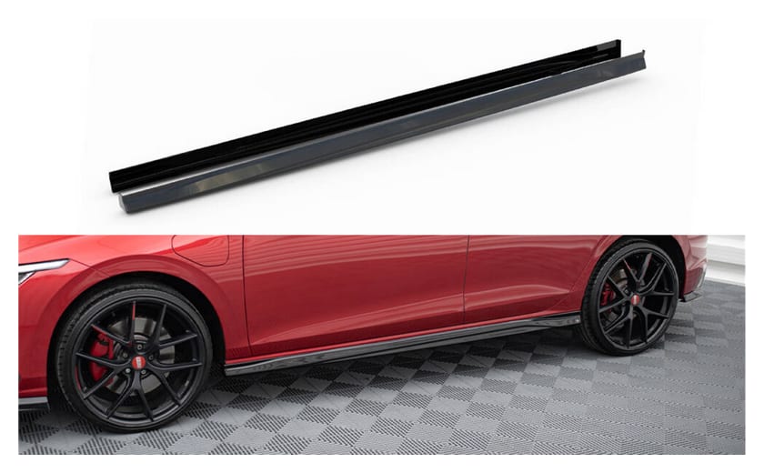 Dokładka Volkswagen Golf 8 GTI GTE GTI Clubsport R-Line Progi v.3 Gloss Black