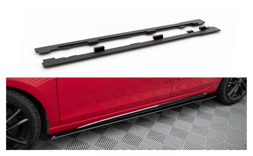 Dokładka Volkswagen Golf VI GTI Progi Racing Black-Red