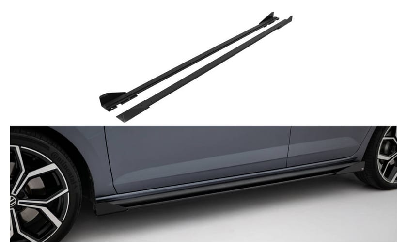 Dokładka Volkswagen Polo GTI Mk6 Facelift Progi Street Pro Black + Gloss Flaps