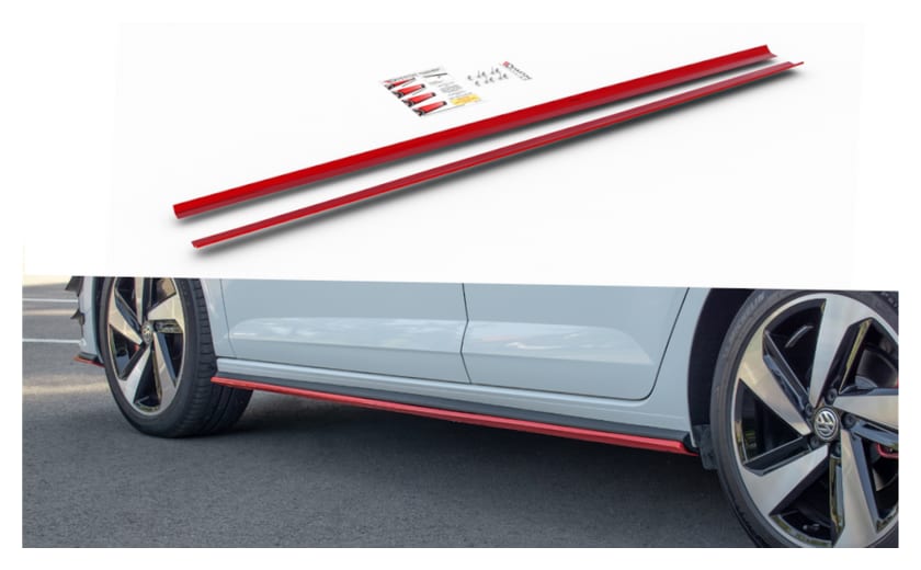 Dokładka Volkswagen Polo VI GTI Progi Red