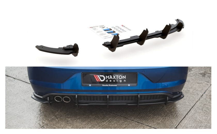 Dokładka Volkswagen Polo VI GTI Zderzak Tył + Flaps Black Racing Durability