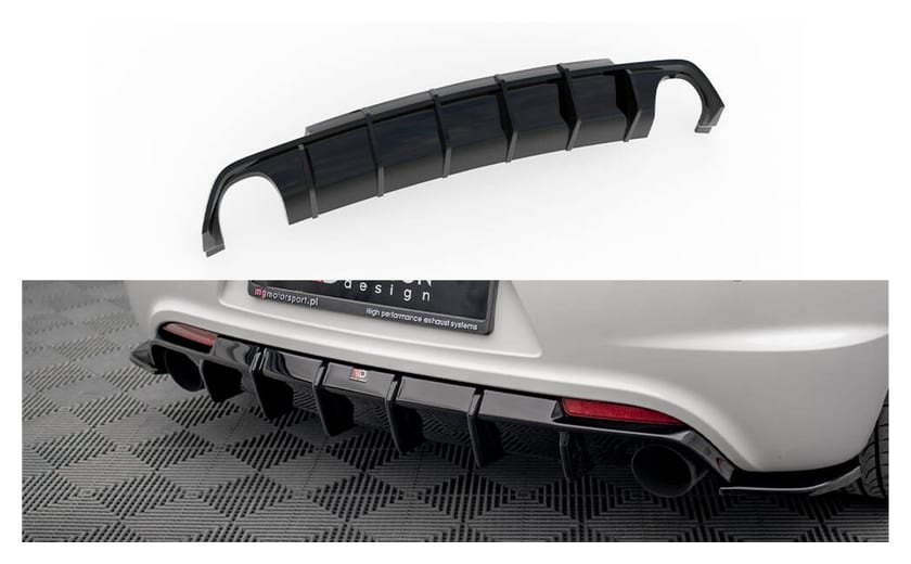 Dokładka Volkswagen Scirocco III R Zderzak Tył v.1 Gloss Black