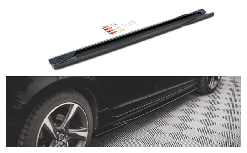 Dokładka Volvo S60 II R-Design Progi Gloss Black