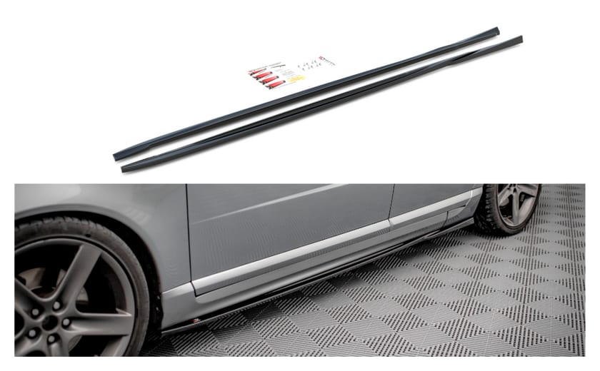 Dokładka Volvo V70 III Progi Gloss Black