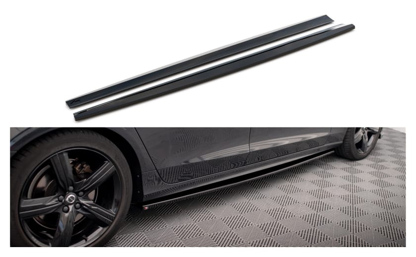 Dokładka Volvo V90 S90 R-Design II Progi Gloss Black