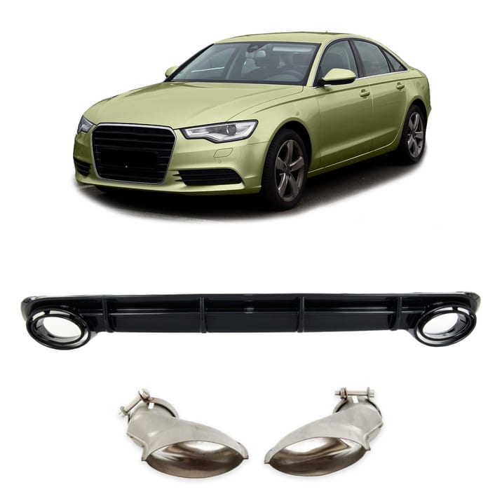 Dyfuzor Audi A6 C7 Tył Carbon Look