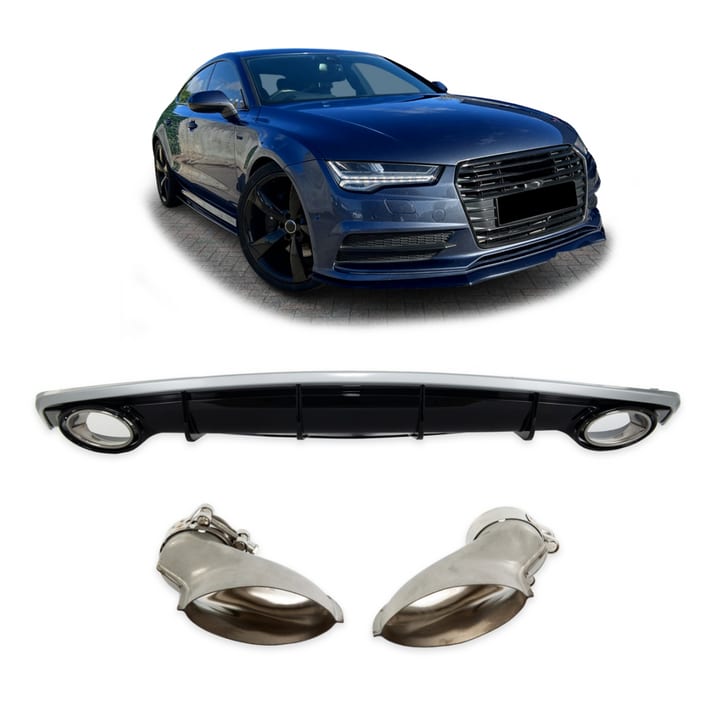 Dyfuzor Audi A7 C7 Facelift Tył