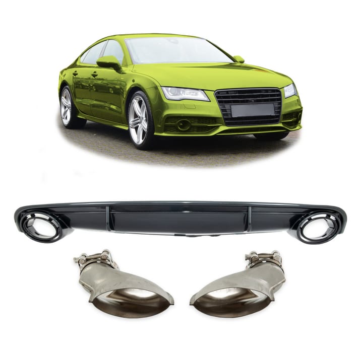 Dyfuzor Audi A7 C7 Tył Carbon Look