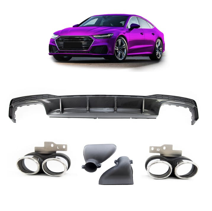 Dyfuzor Audi A7 C8 Tył z końcówkami