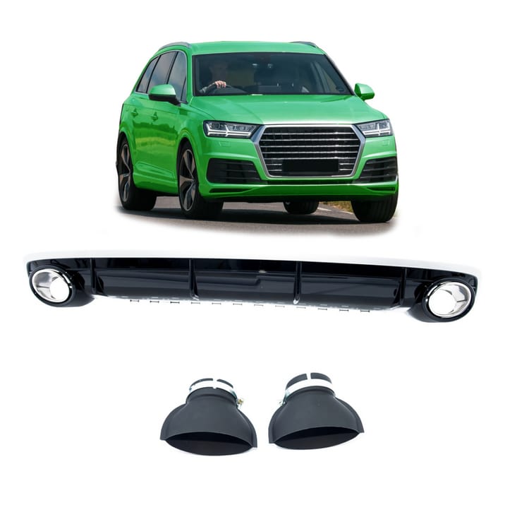 Dyfuzor Audi Q7 4M Tył z końcówkami