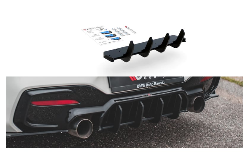 Dyfuzor BMW 1 F20 M-Pack Tył Racing Durability v.4 Red