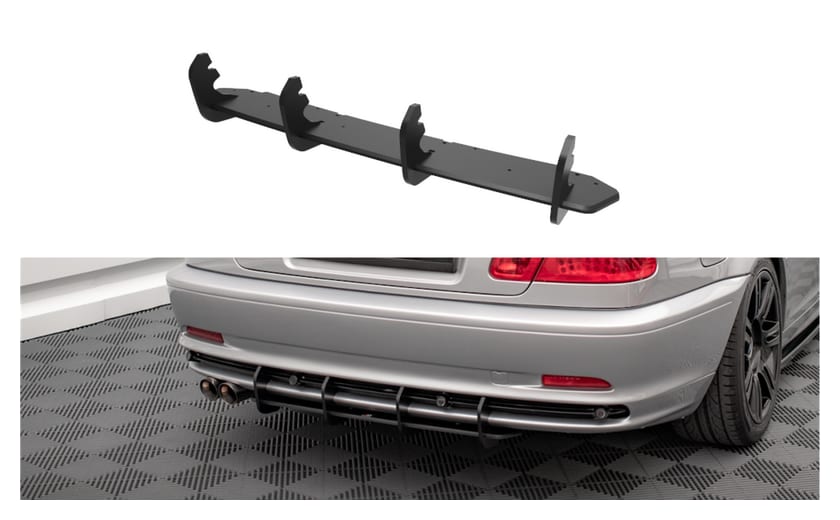 Dyfuzor BMW 3 E46 Tył Street Pro Black-Red