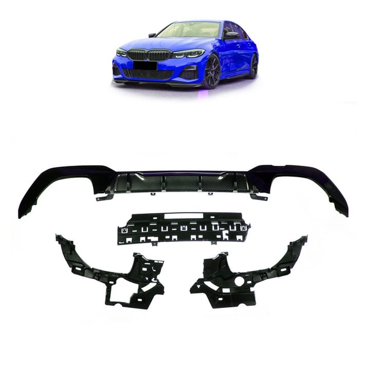 Dyfuzor BMW 3 G20 G21 Tył Carbon Look