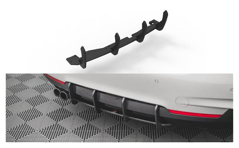 Dyfuzor BMW 4 F32 M-Pack Tył Street Pro v.1 Black-Red