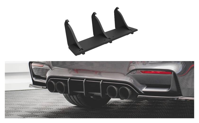 Dyfuzor BMW 4 F82 M-Pack Tył Street Pro Black-Red