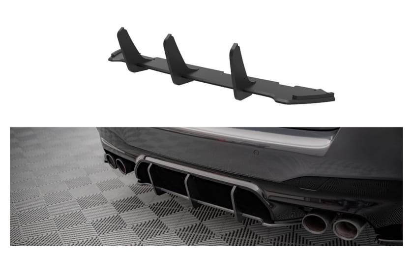 Dyfuzor BMW 5 F90 M-Pack Tył Street Pro Black-Red