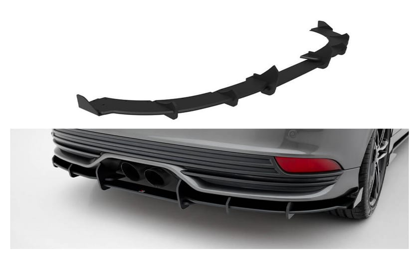 Dyfuzor Ford Focus ST Mk3 Facelift Tył Street Pro Black + Gloss Flaps