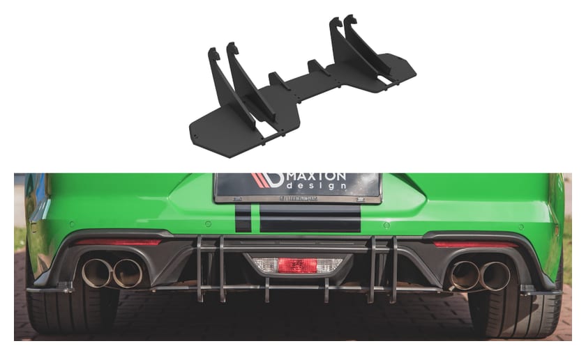 Dyfuzor Ford Mustang VI GT Facelift Tył Street Pro Black