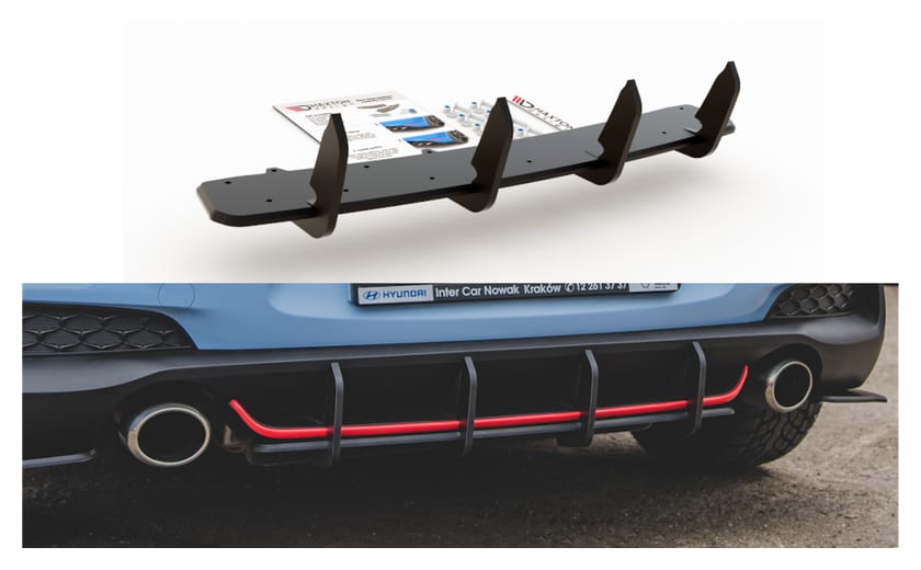 Dyfuzor Hyundai I30 III N Tył Racing Durability v.1 Black