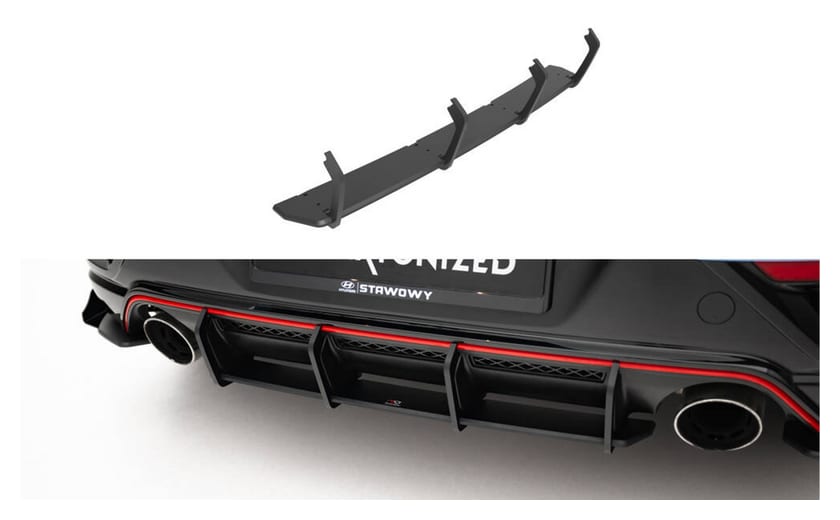 Dyfuzor Hyundai Veloster N Mk2 Tył Street Pro Black