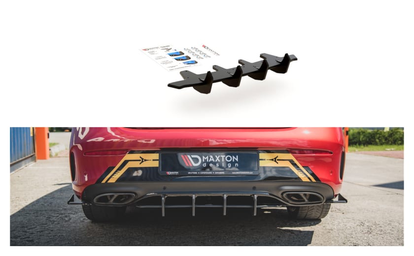 Dyfuzor Mercedes-Benz C C205 C43 Tył Racing Durability Black-Red