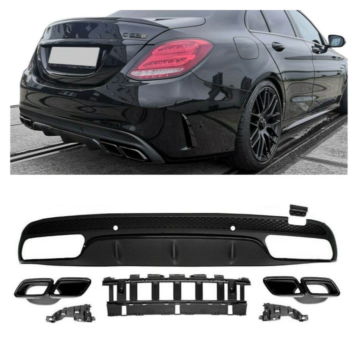Dyfuzor Mercedes-Benz C W205 S205 Tył z końcówkami