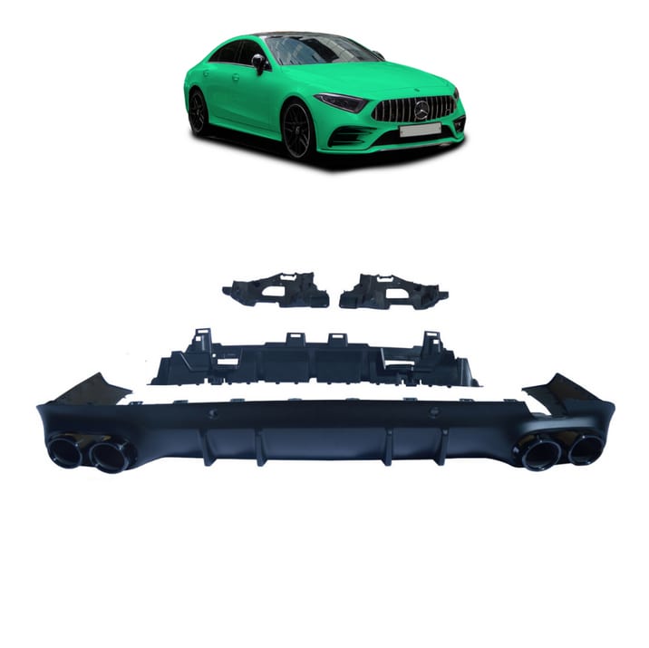 Dyfuzor Mercedes-Benz CLS C257 Tył z końcówkami black
