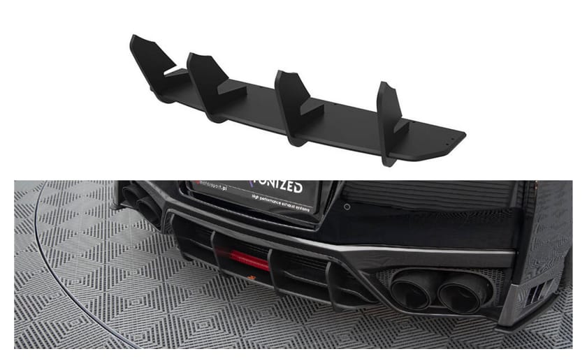 Dyfuzor Nissan GTR R35 Facelift Tył Street Pro Black-Red