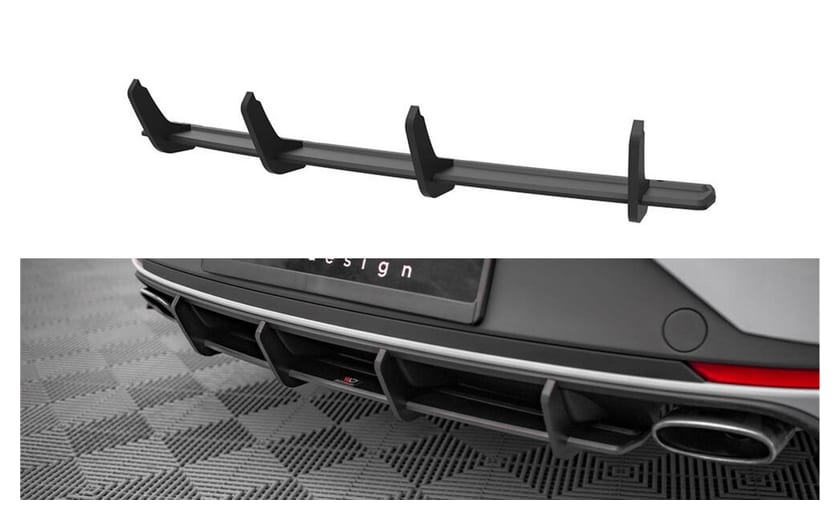 Dyfuzor Seat Leon Cupra Sportstourer III Tył Street Pro Black-Red