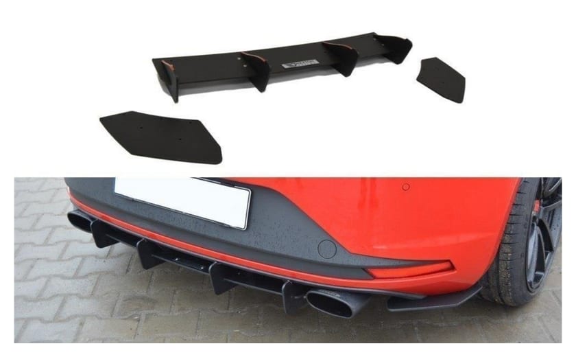 Dyfuzor Seat Leon III Cupra Tył + Splittery Tylne Boczne