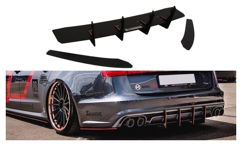 Dyfuzor Tylny i Splittery Tylne Boczne Audi S6 C7 FL