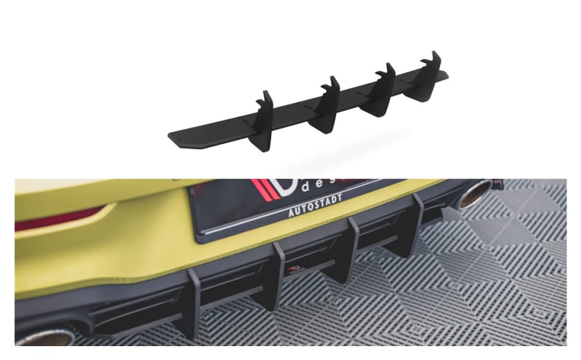Dyfuzor Volkswagen Golf 8 GTI Clubsport Tył Racing Durability v.2 Black