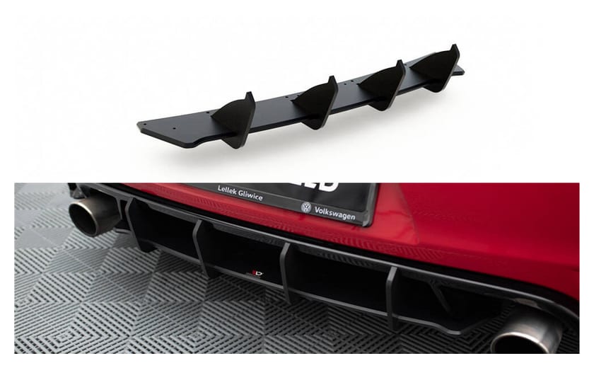Dyfuzor Volkswagen Golf VI GTI Tył Racing Durability v.2 Black-Red