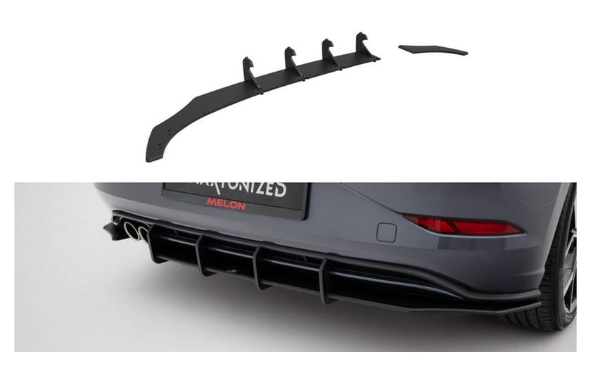 Dyfuzor Volkswagen Polo GTI Mk6 Facelift Tył Street Pro Black