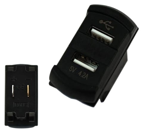 Gniazdo 12/24V 2xUSB (4.2A) Volt