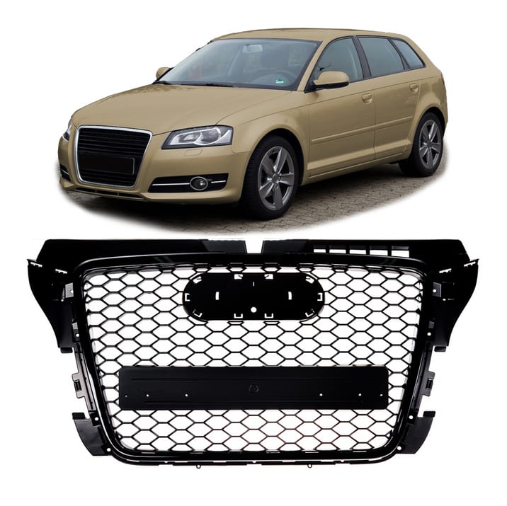 Grill AUDI A3 8P Facelift Gloss Black
