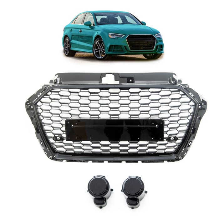 Grill Audi A3 8V Facelift Gloss Black