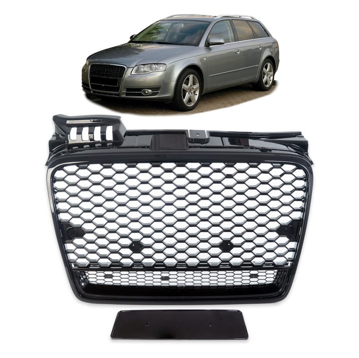 Grill Audi A4 B7 Gloss Black