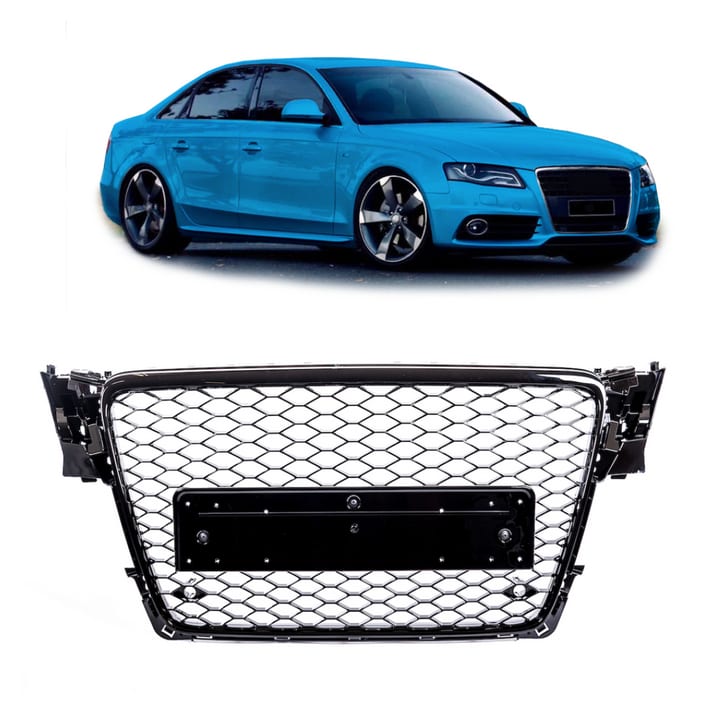 Grill Audi A4 B8 Gloss Black