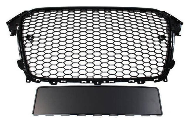 Grill Audi A4 B8 RS-Style Bright Black PDC
