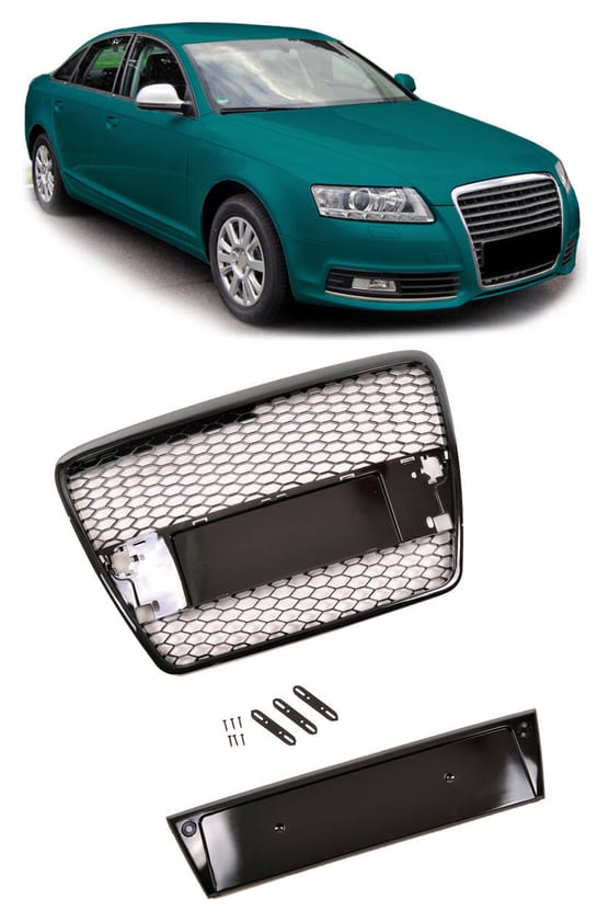 Grill Audi A6 C6 Gloss Black