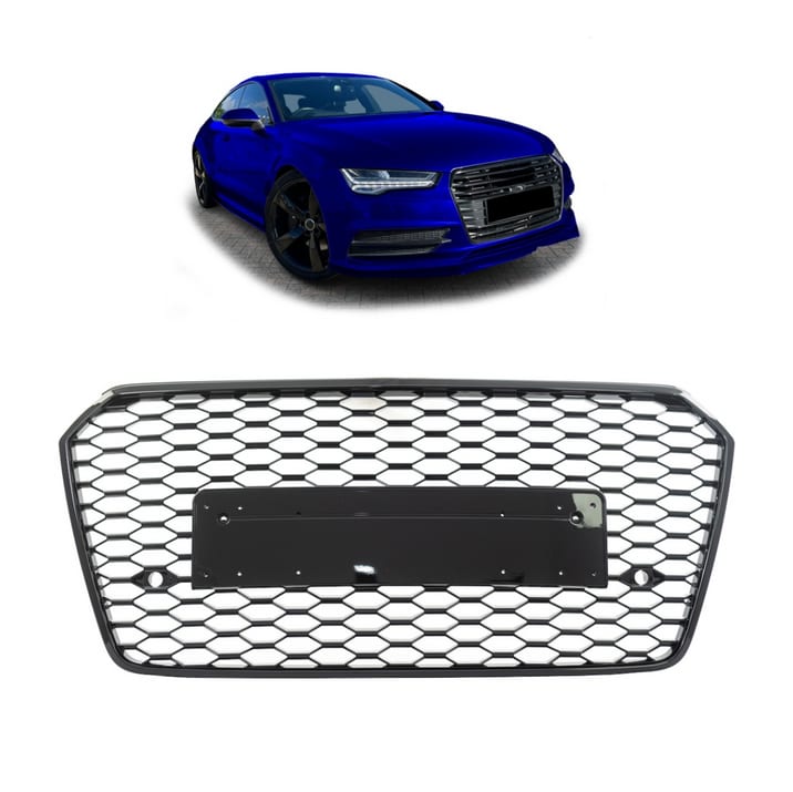 Grill Audi A7 C7 Facelift Gloss Black