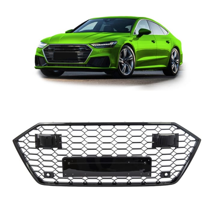 Grill Audi A7 C8 Gloss Black