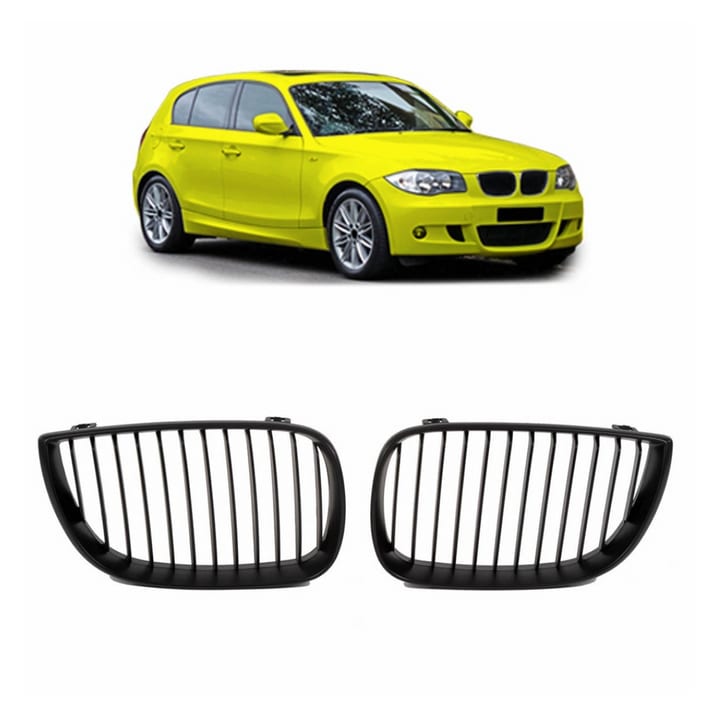 Grill BMW 1 E81 E82 E87 E88 pojedyncze żeberka Matt Black