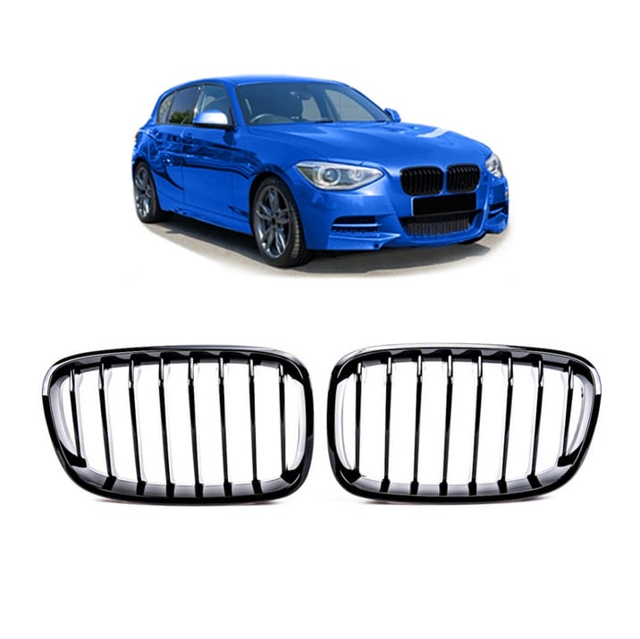 Grill BMW 1 F20 F21 pojedyncze żeberka Gloss Black