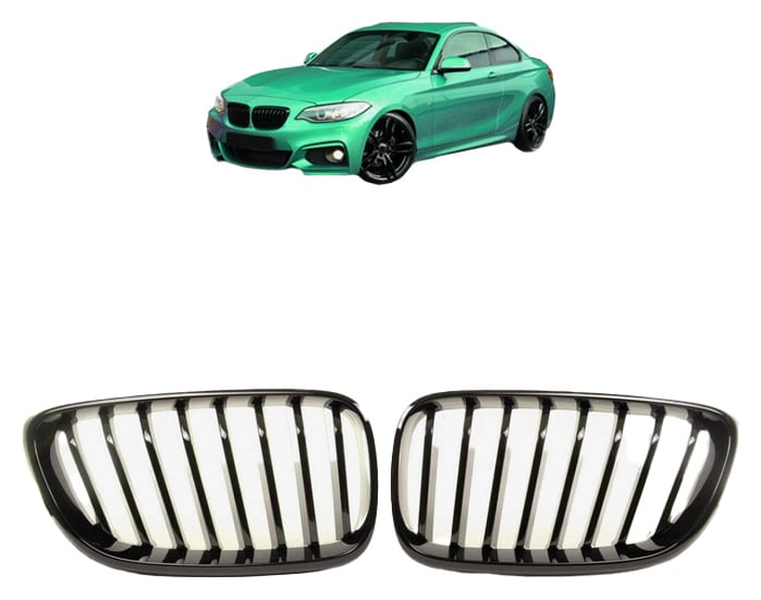 Grill BMW 2 F22 F23 pojedyncze żeberka Gloss Black