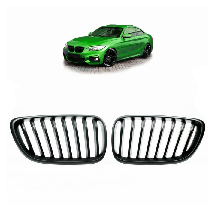 Grill BMW 2 F22 F23 pojedyncze żeberka Matt Black